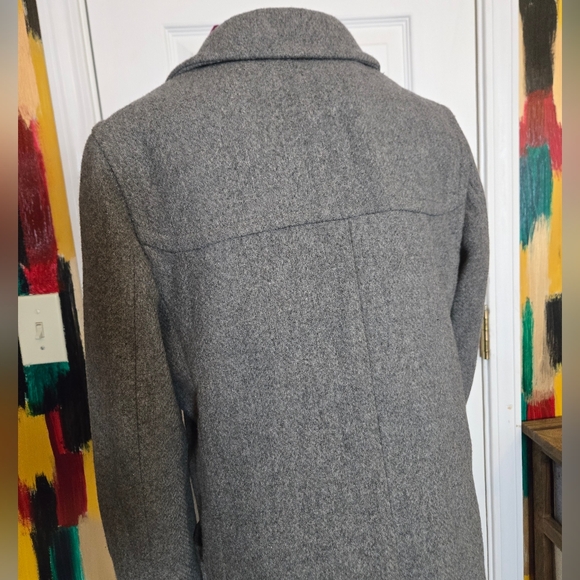 Banana Republic Gray Wool Blend Zip Up Collar Jacket Medium - Picture 4 of 12